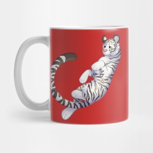 Cozy Bengal Tiger (White) Mug